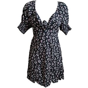 Mimi Chica Black Floral Mini Off The Shoulder Dress